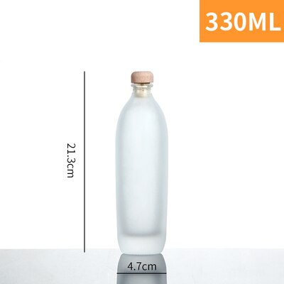 Lege Flessen Voor Self-Gebrouwen Fruit Wijn Wodka Drank Alcohol Glas Wijn Fles 330/500Ml 1Pc: 330ml matt