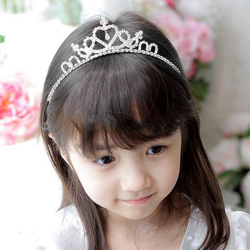 Diadema de corona de flores para niña, Tiara para graduación, tamaño infantil, diadema de princesa para bebé, accesorios para el cabello para niña