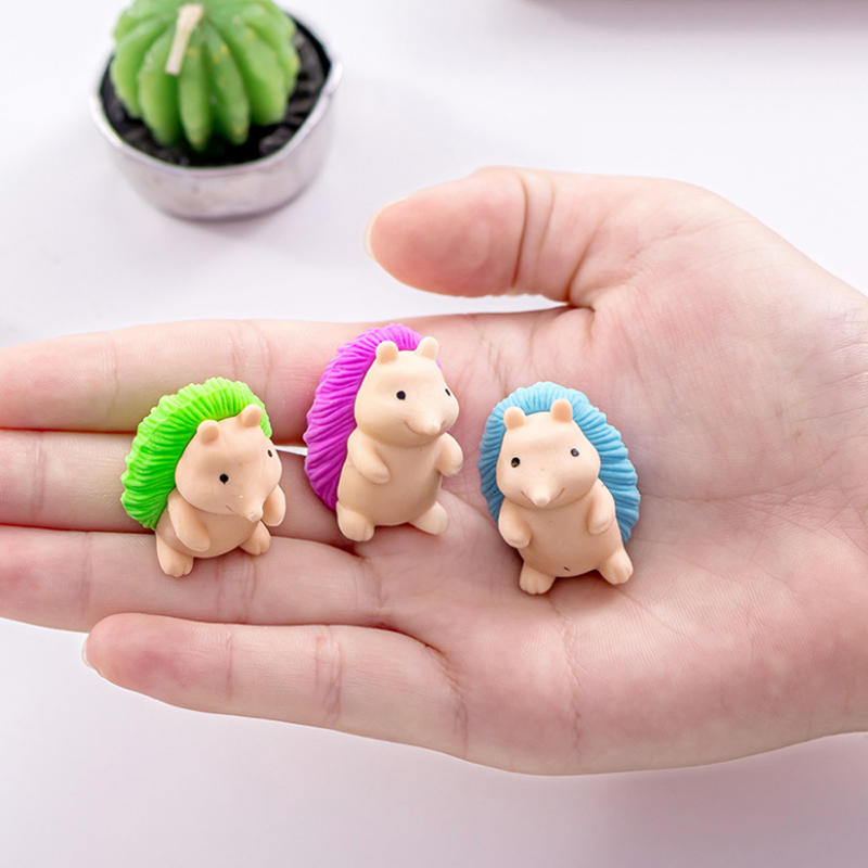 1 pz/lotto gomma di Gomma di Arte Del Fumetto carino riccio Scuola di Forniture per Ufficio di Cancelleria Della Novità Della Matita di correzione