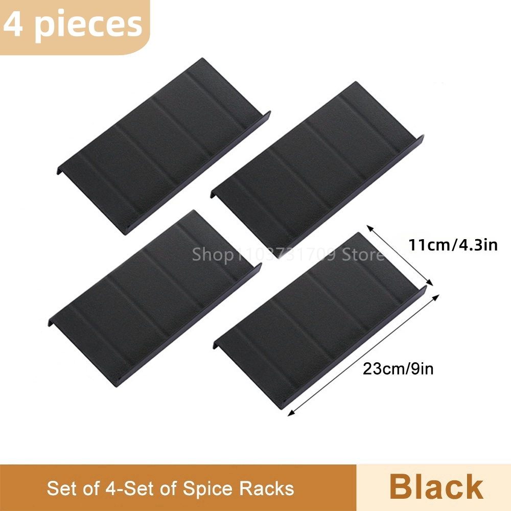 Cajón estantes de especias para cocina, estante de especias ajustable de 4 capas para tarros de especias, estante para condimentos, armario, despensa, organizador de cocina: Caqui oscuro