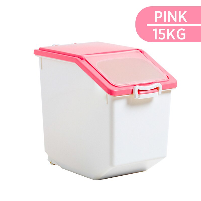 Kitchen Container 10/15KG Bucket Nano Insect-Proof Moisture-Proof Rice Box Grain Sealed Jar Home Storage Pet Dog Food Store Box