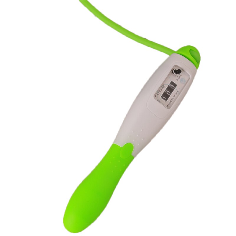 Springseile Mit Zähler 1PC Fitness Ausrügestochen Einstellbare Geschwindigkeit Zählen springen Überspringen Seil Sport Fitness Zubehör: Grün