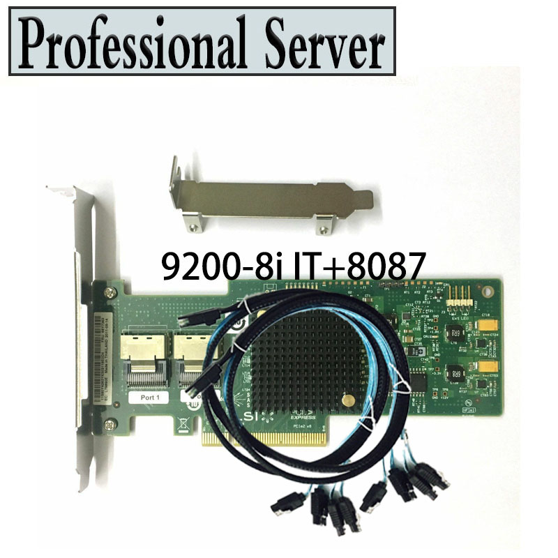 LSI SAS2008 9200-8i Modo TI para ZFS FreeNAS unRAID 6Gbps SATA SAS HBA+2*SFF-8087 SATA