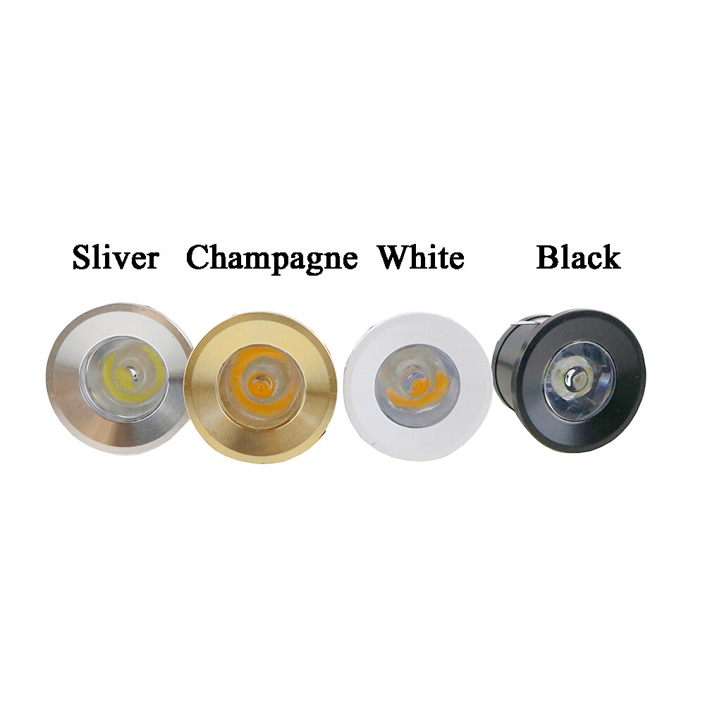1 W mini Led spot licht mit Fahrer Schrank lampen 110 V 220 V Aluminium scheinwerfer beleuchtung Gelb Warme weiß Blau JQ