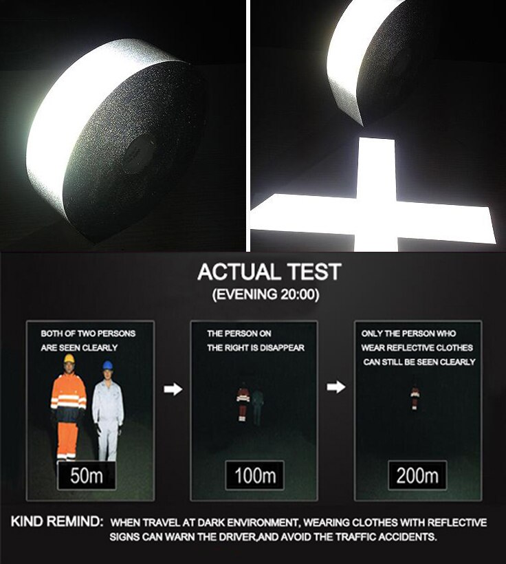 High Visibility Gery Reflective Polyester Fabric for Clothing Sew On