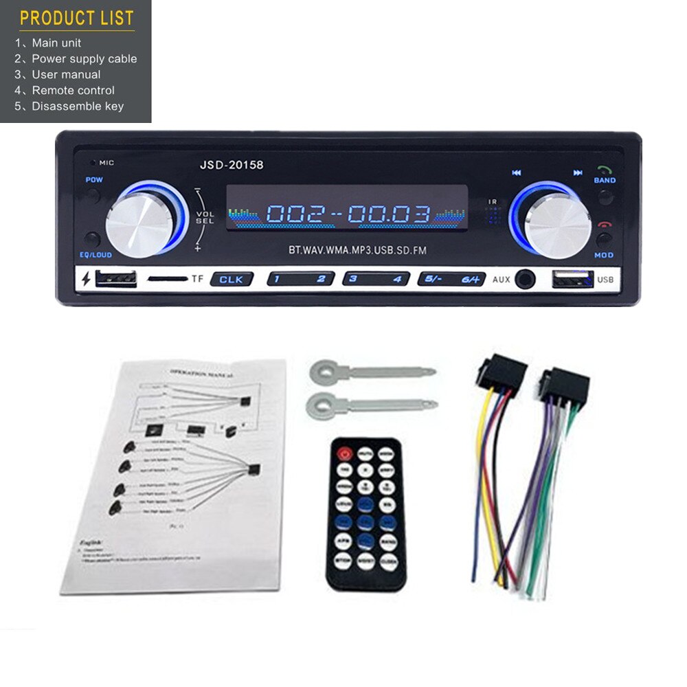Radio con GPS para coche, reproductor MP3 con Bluetooth, estéreo, 1DIN, receptor FM, 24V, 60Wx4, con Control remoto, AUX/USB/tarjeta TF en Kit de tablero