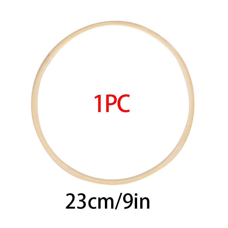 Cerceau rond en bambou pour broderie, 8-40.5cm, cercle rond en bois, bricolage artistique, outils de croix, couronne de fleurs, décoration de maison: 23cm
