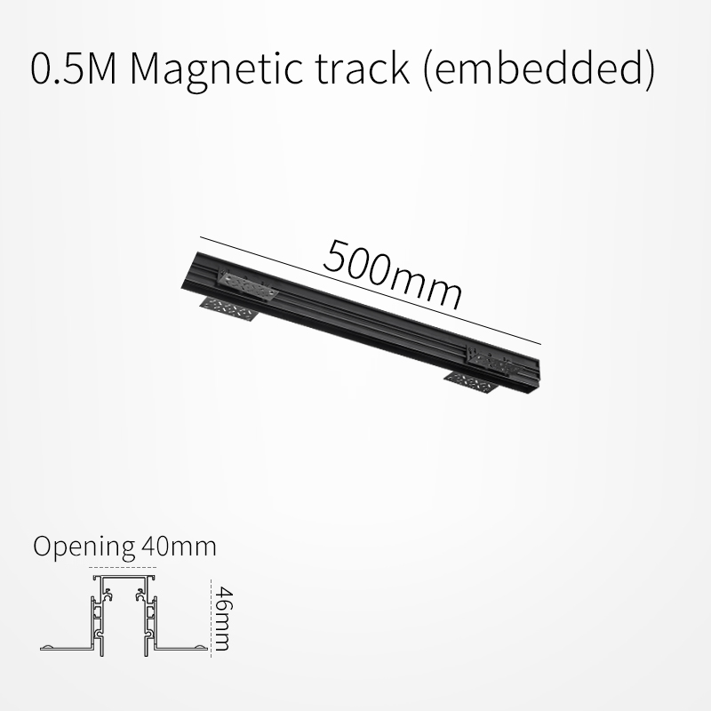SCON Narrow Magnetic Track Light Borderless Recessed Rail Lighting Living Room Kitchen Ceiling Spotlight Mini Track Light