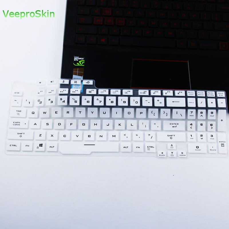 Asus tuf gaming  a15 fx506 fx506iu fx506iv fx506ii fx506ih /  tuf  a17 fx706 fx706ii fx706iu kannettavan tietokoneen näppäimistön kannen suoja: Valkoinen