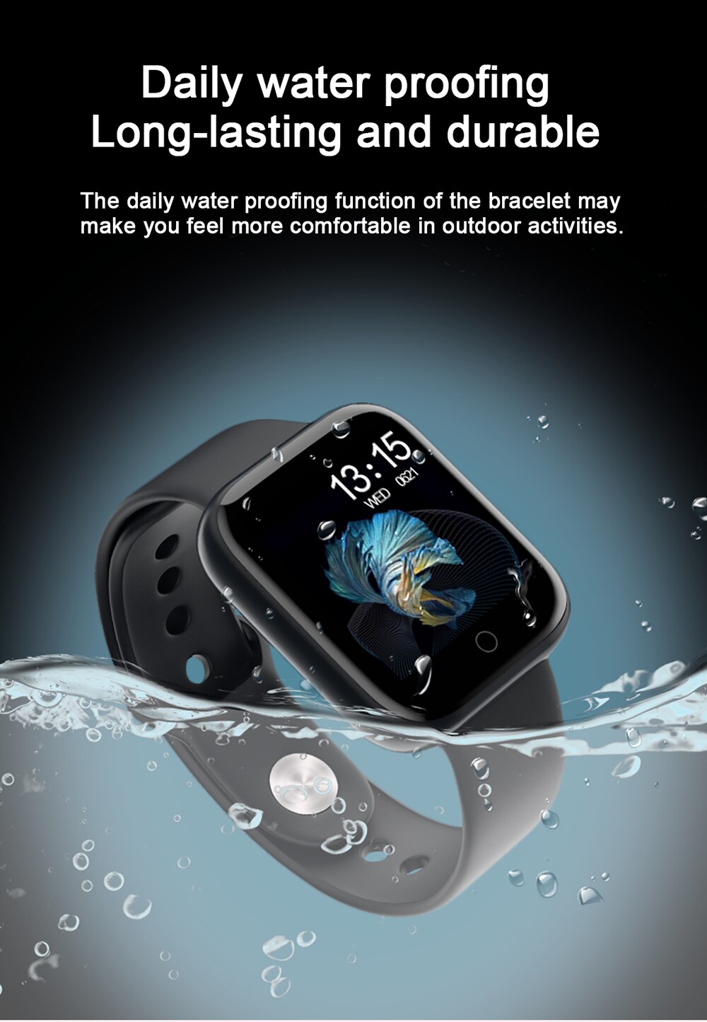 T80 montre intelligente femmes hommes sport Ip68 étanche activité Fitness Tracker fréquence cardiaque bord Smartwatch pour Android iOS B57