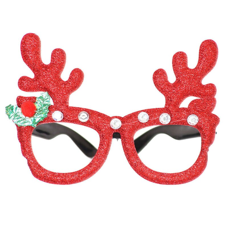 joyeux noël lunettes père noël bonhomme de neige lunettes mignon dessin animé cadre décorations pour la maison pour le nouvel an noël enfants: 06