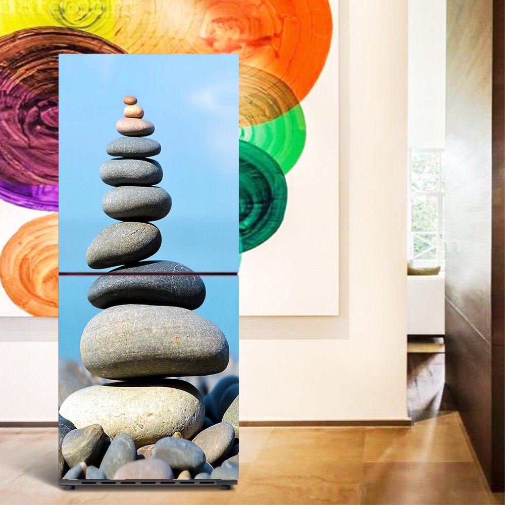 3D Zelfklevende Film Deur Vinyl Koelkast Cover Stickers Koelkast Cover Behang Pvc: B / 60x150cm