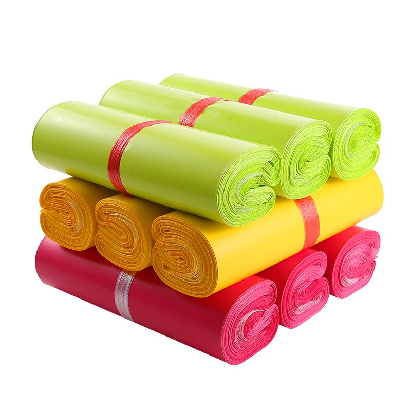 50Pcs/Lots Green Courier Mailer Bags Poly Package Self-seal Mailing Express Bag Envelope Packaging Bags Plastic Transport Ba
