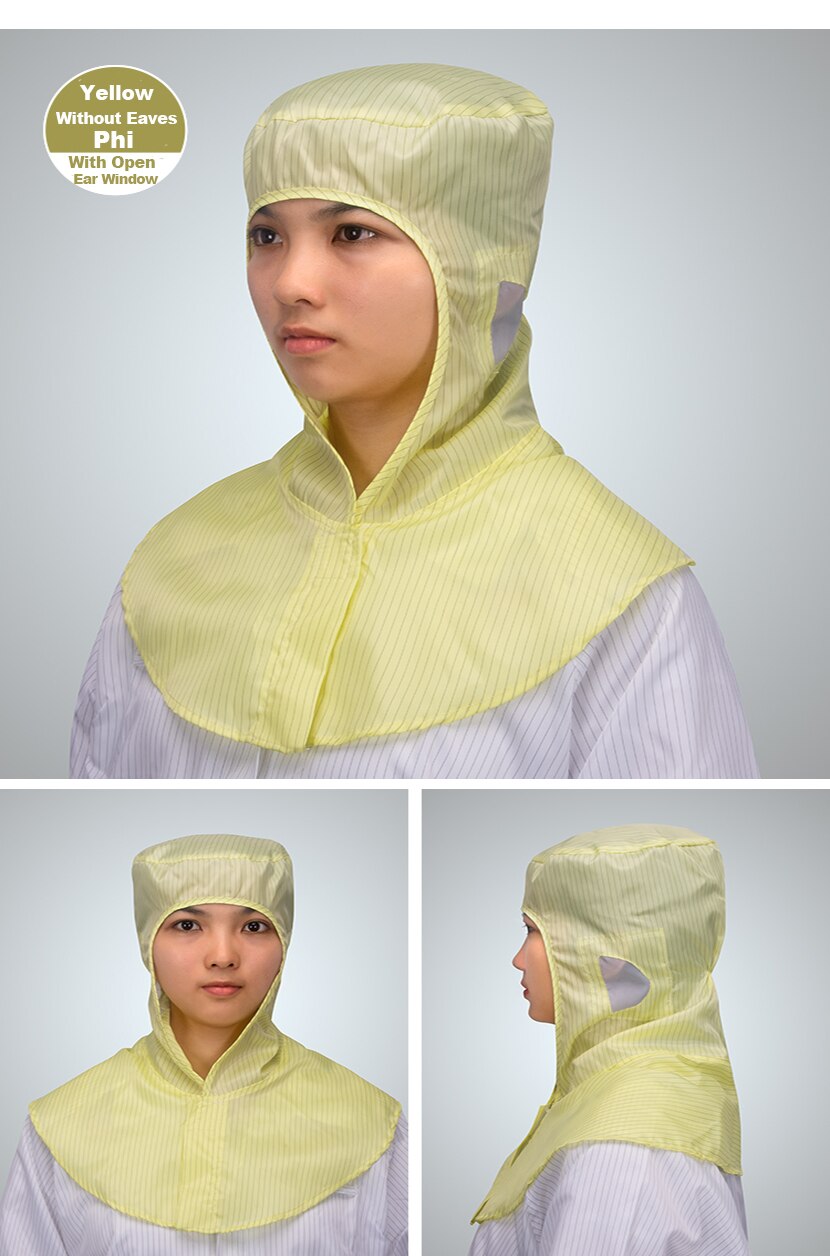 The Factory Sells Safety Helmet Antistatic Hat Cap German Antistatic Cape Dustproof Casco Helmet Safety Hat Wide Brimmed Hat: Yellow Eave Cape Hat