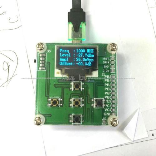RF power meter 1MHZ-8000MHZ OLED display RF power attenuation value digital meter 8GMZ W Sofware 10W 30DB Attenuator