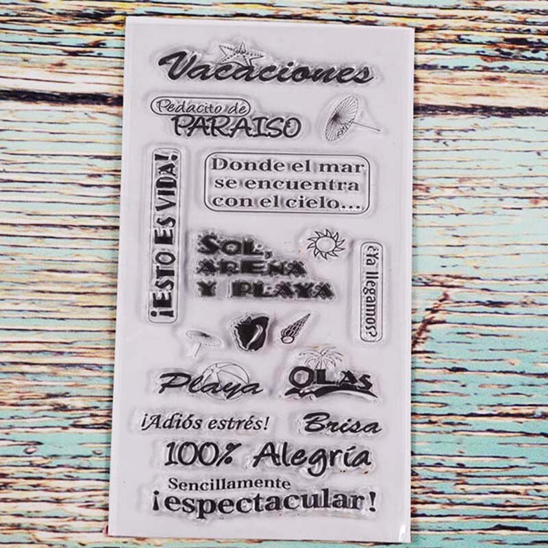 Mama Papa Spaans Transparant Clear Stempel Voor Diy Scrapbooking/Card Making/Kids Kerst Fun Decoratie Benodigdheden