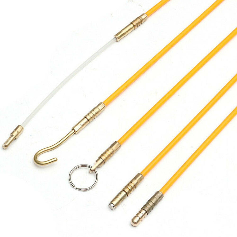 4mm 33cm Accessories Wire Threader Connectable Cable Puller Tool Cabling Rods Fiberglass Fish Tape Set Guide Device Push Wall