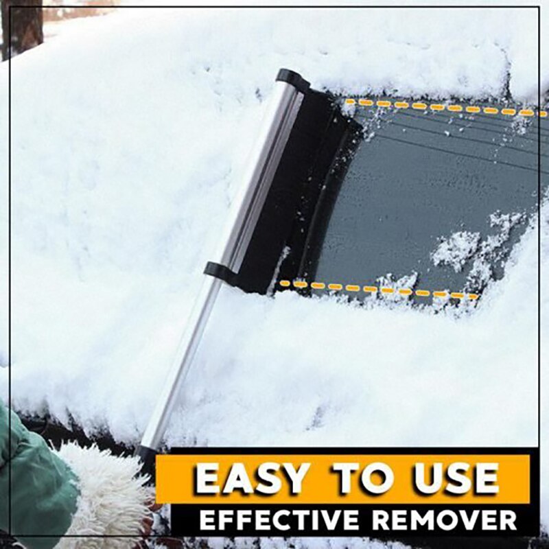 Grattoir à neige extensible, pelle rétractable pour vitres de voiture, brosse transparente, raclette, dégivrage, outil de nettoyage