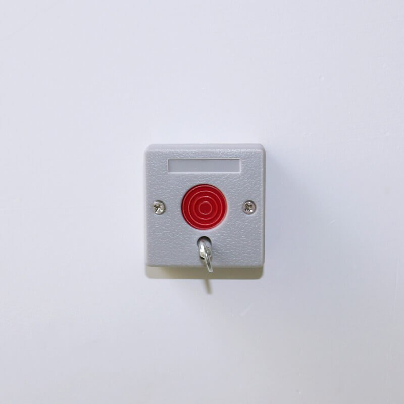 Plastic Key Reset Emergency Panic Button: White