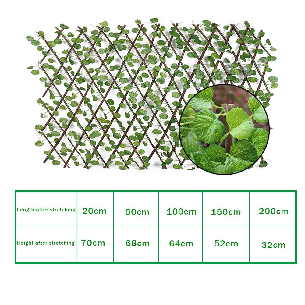Expanding Trellis Fence Retractable Fence Artificial Garden Plant Fence UV Protected Privacy Screen For Outdoor Indoor