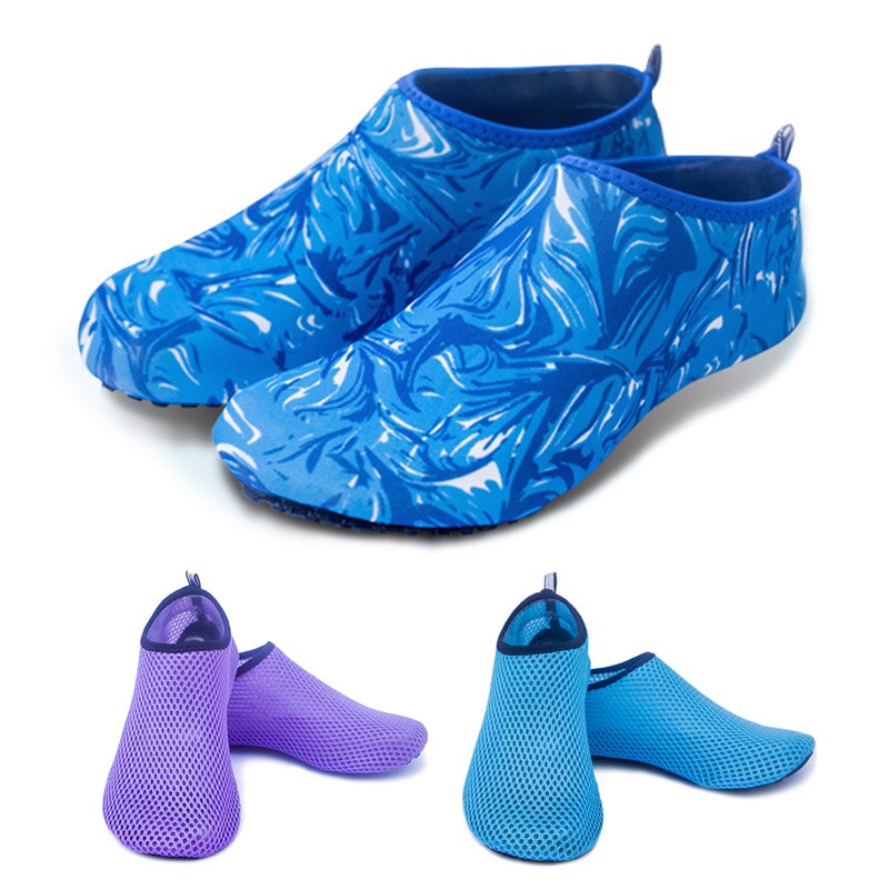 Men Women Swimming Aqua Fins Diving Mesh Socks Swim Non-slip Sole Surf Beach Shoes YA88