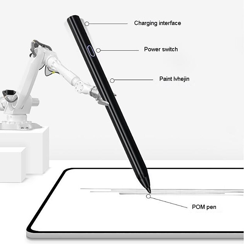 Pensel aktiv kapasitiv penn med tre hjørner kapasitiv penn til ipad huawei samsung xiaomi nettbrett