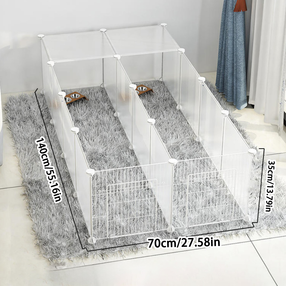 Isolatiebord voor kleine dieren, beschermhek voor kleine en middelgrote honden, verwijderbaar hek voor huisdieren, transparante kooi, kattenkooi, afneembaar en wasbaar: Bordeaux