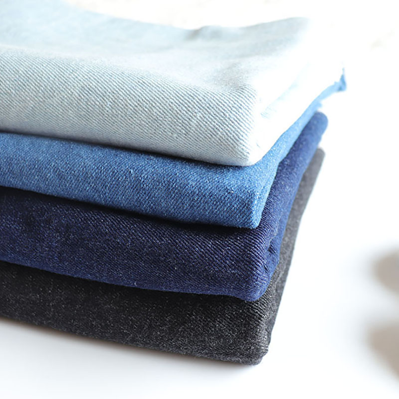 Solid Jeans Fabric Thick 12oz Denim Fabric After Washed Cotton 7X7 Twill Fabrics Cloth By The Half Meter Tissu Tela 50X165cm