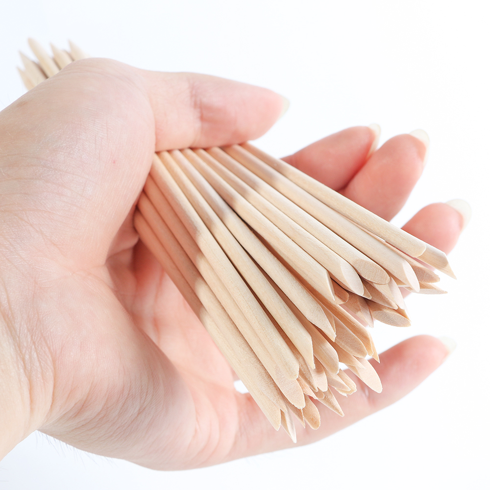 10/30/50/100pcs Bois Baguettes D&#39;orange Ongles Cuticule Poussoir Retrait Parsemant Gemme Outil De Manucure Pédicure Ongles Ensemble de Bâtonnets De NT709