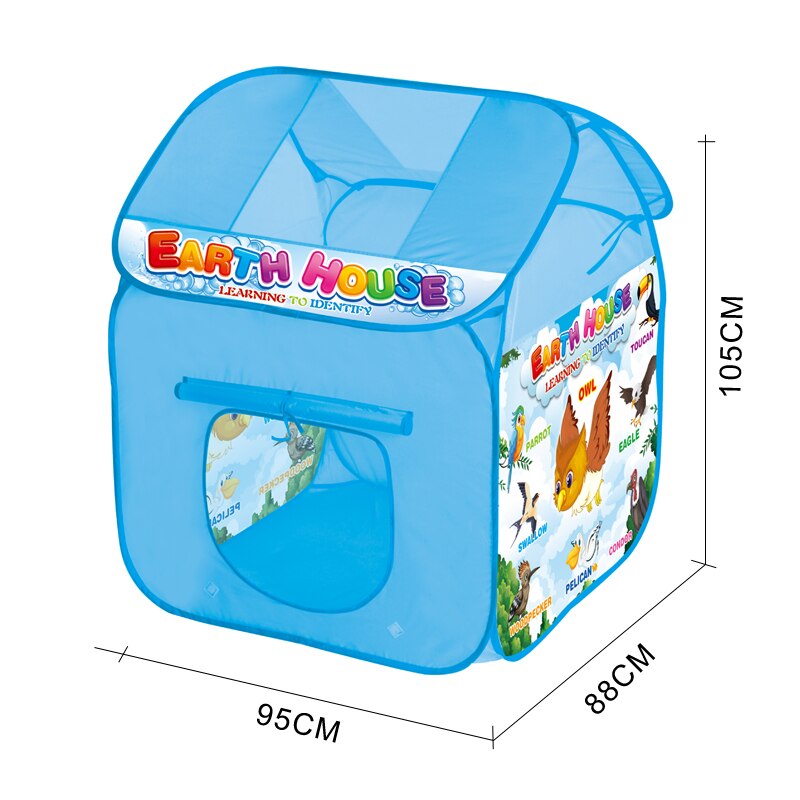 HOF Baby Spielen Zelte 86*86*110 cm Faltbare freundlicher Spielzeug Zelt Haus Schloss Für Drinnen freundlicher Spielen haus Zelt Weihnachten: Himmel Blau