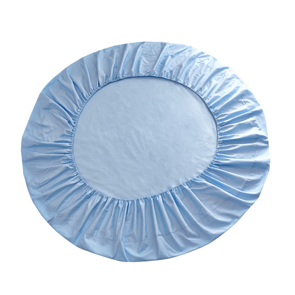 Hotel Home Round Bed Sheets Extra Soft Pure Cotton Breathable Bed Covers 86 Inch Diameter: Sky Blue