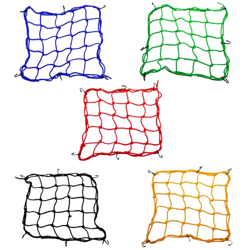Commonly Used Motorbike Transportation Luggage Net Bag 40x40cm Elastic Cargo Net Bicycle Helmet Holder