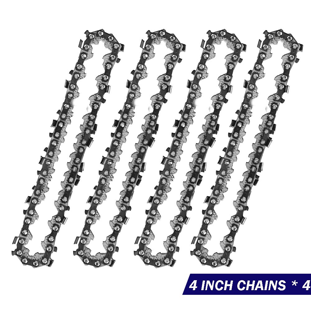 4/6 Inch Chain Guide Electric Chainsaw Chains and Guide Used for Logging and Pruning Chainsaw Parts: 4-Inch and 4Chain