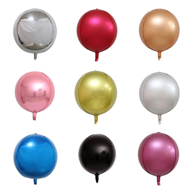 18 tum stor pärlemorskimrande 4d aluminium film ballong födelsedagsfest metall bröllopsfest dekoration bakgrund foto rekvisita