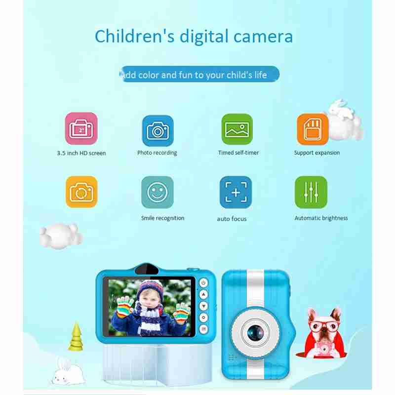 X600 Kids Camera 3.5-Inch Large-Sn Digital Camera 1080P HD Camera 1.3 Million Pixels: Default Title