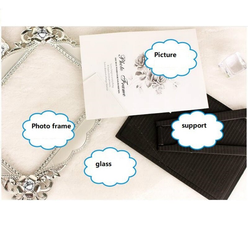 Retro 7 Inch Photo Frames Wedding Photography Photo Frame Wedding Gold Plastic Certificate Frame Poster Decoration Ornaments