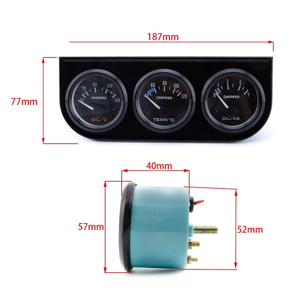2 & #039 ;& 039; 52mm LED O 3 Messgerät Bausat... - Grandado