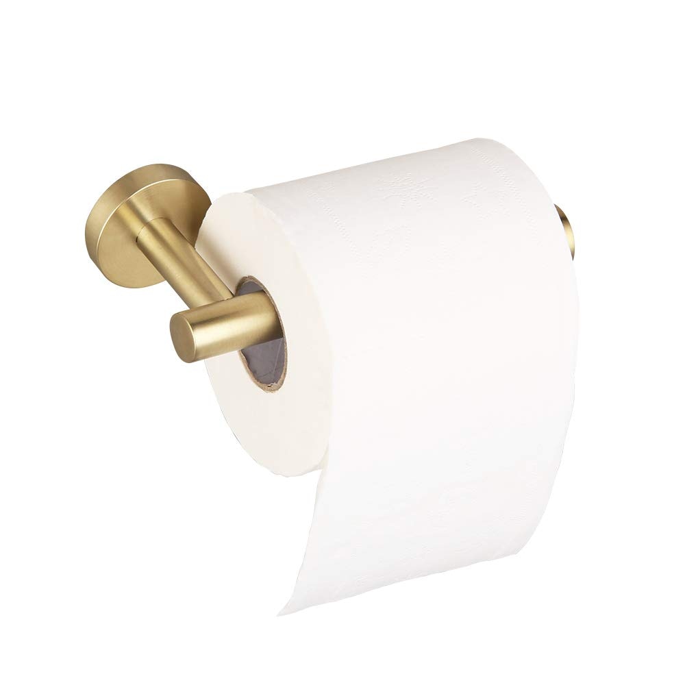 Børstet guld toiletpapirholder wc papirholder vandtæt toiletpapirholder til badeværelset tilbehørssæt