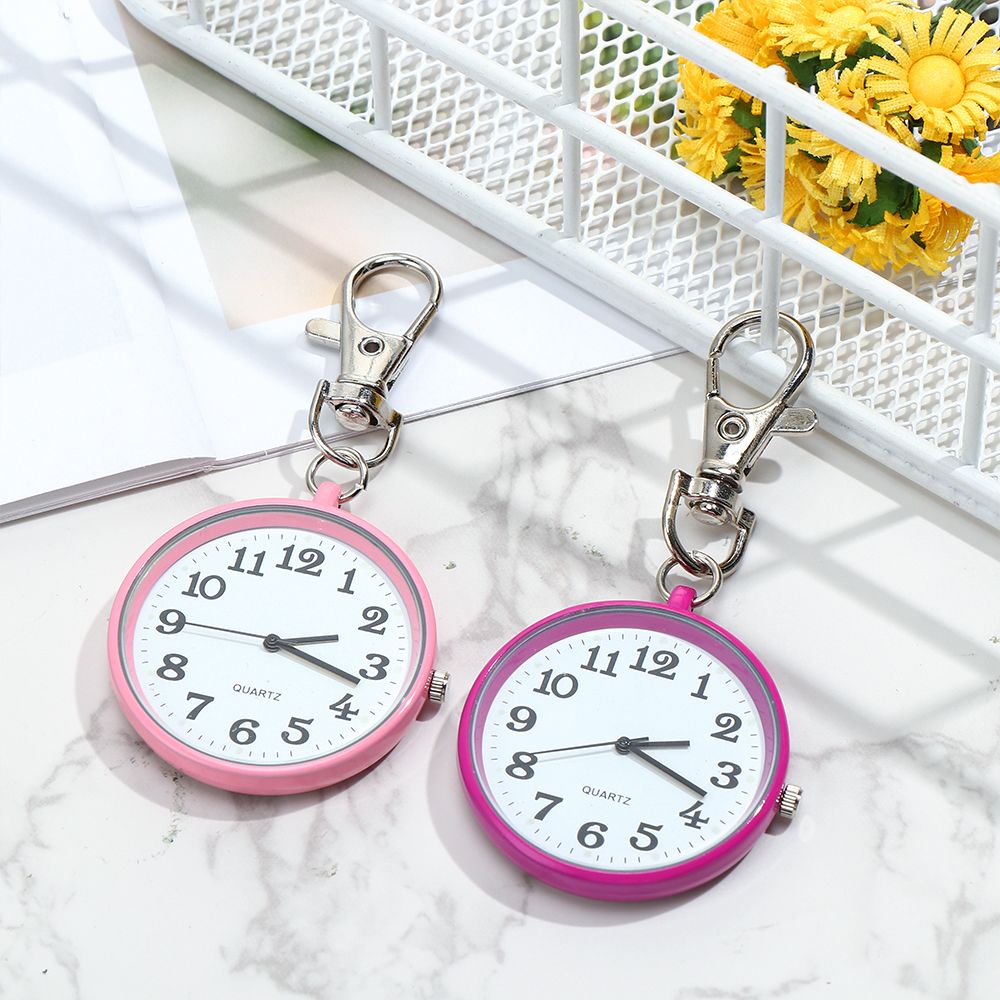 1 stk minimalistisk kvarts lommeur for sykepleier ultratynt åpent ansikt sykepleier klokker bærbar unisex nøkkel spenne anheng klokke