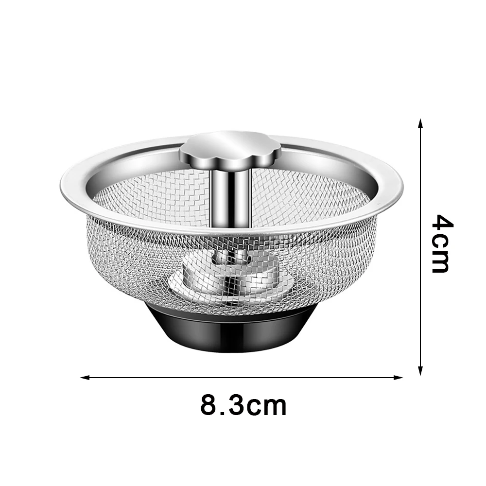 Küche Waschbecken Filter Mesh Edelstahl Waschbecken Sieb Anti-Blocking Badezimmer Bodenabläufe Haar Catcher Stopper Waschbecken Zubehör: Chrome