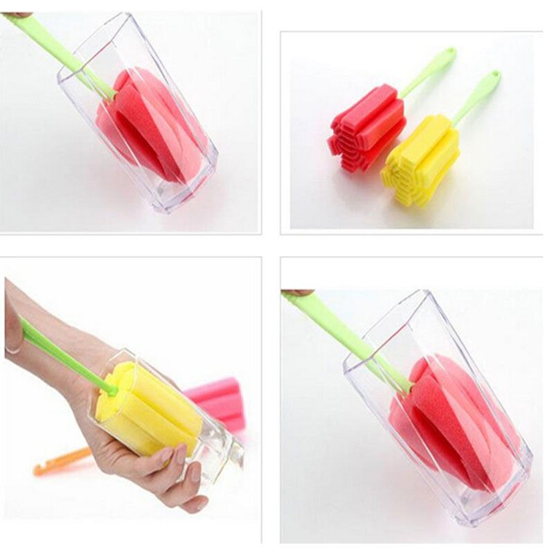 Popular Sponge Brush Baby Bottle cleaning Cup Glass Washing Cleaning Kitchen Cleaner Tool baby fedding accesses brushes