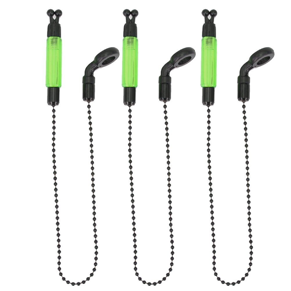 3pcs Bobbins Hangers Accessories Carp Illuminated Practical Bite Indicator Tackle Swinger Light Alerter Fishing Alarms Outdoor: Green