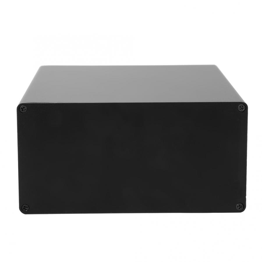 Caja de aluminio DIY, carcasa de proyecto electrónico PCB, carcasa de disipación de instrumentos, caja de conexiones 80x160x170mm, negro mate