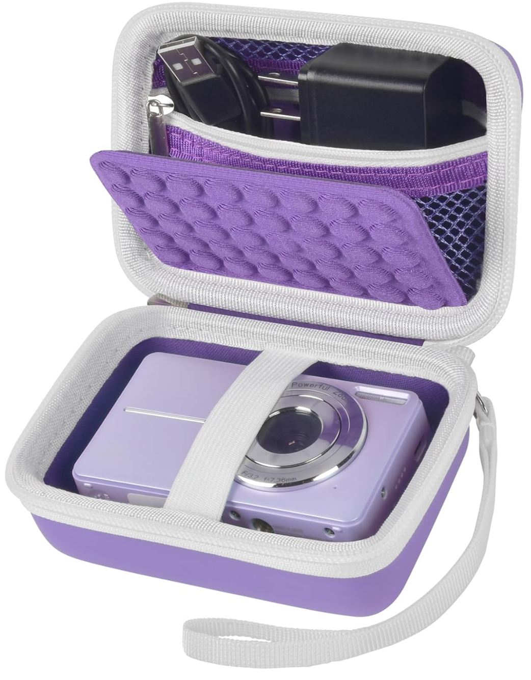 Vlogging Digital Camera Case Compatible with Sevenat/for AUTPIRLF/for Lecran/for AbergBest/for Aufoya/for Kodak Pixpro: plum