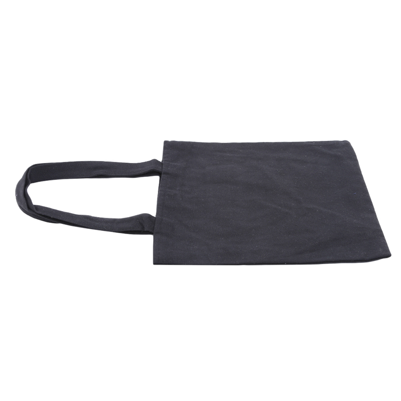 Grote Zwarte Canvas Draagtas Herbruikbare Boodschappentas Opvouwbaar Opvouwbare Stof Doek Katoen Eco Boodschappentassen Duurzaam Handtas