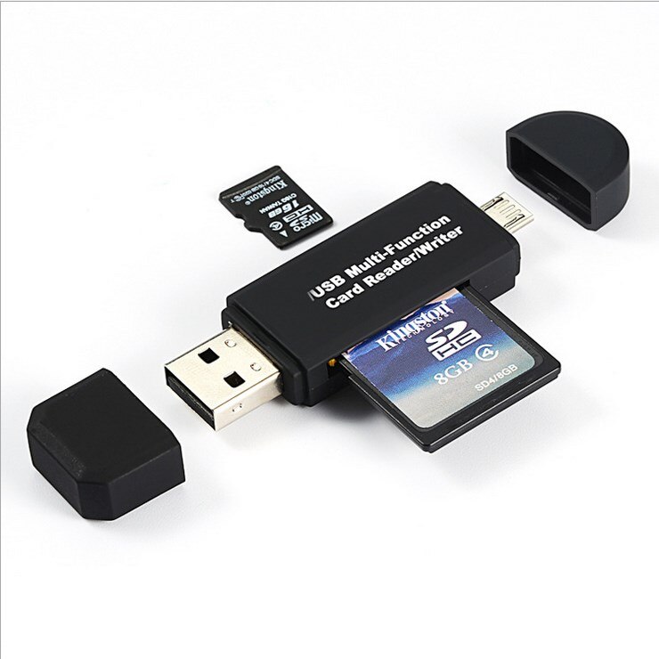 Neue Micro USB OTG zu USB 2.0 Adapter SD Micro SD Kartenleser mit Standard USB Männlichen & Micro USB stecker