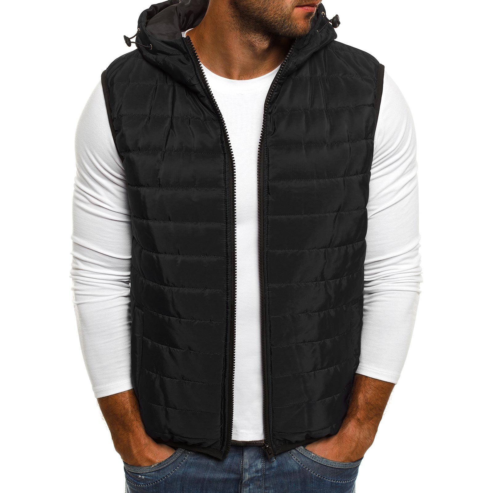ZOGAA Parka gilets hommes printemps hiver sans manches vestes hommes gilet à capuche gilet manteaux décontractés Parkas surdimensionné
