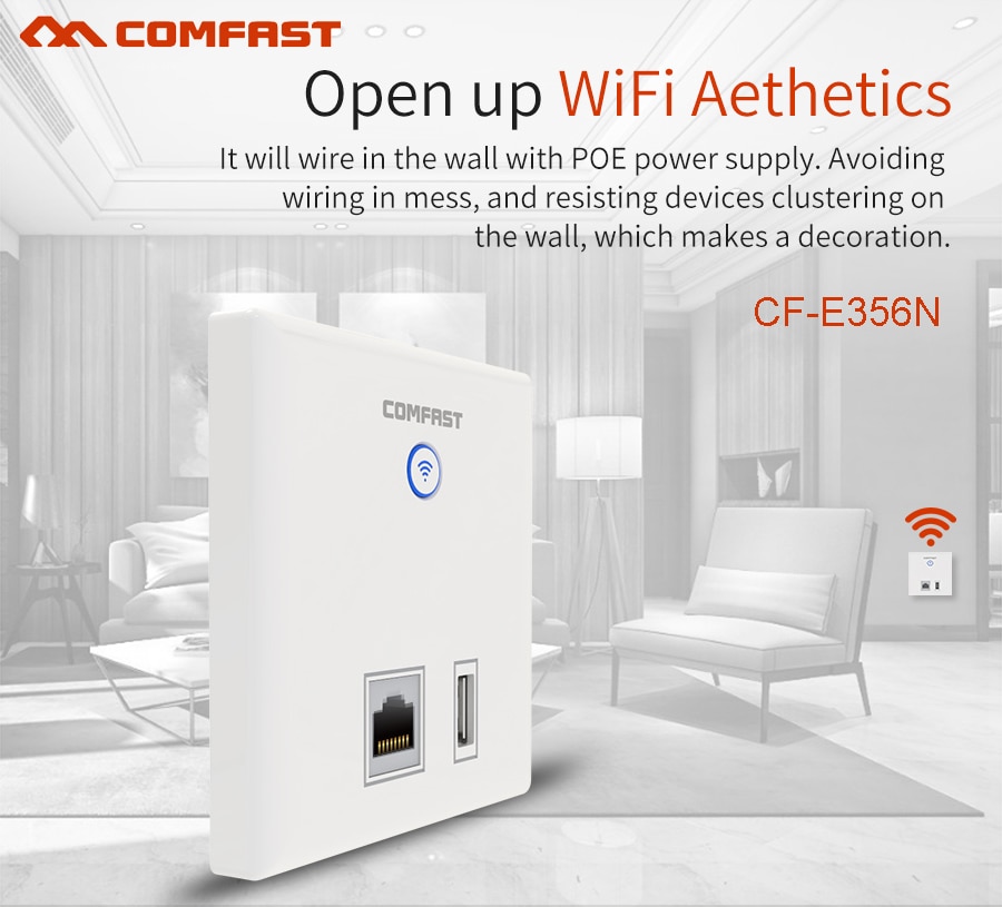 300Mbps In Wall AP WIFI Router Access Point for ho... – Vicedeal