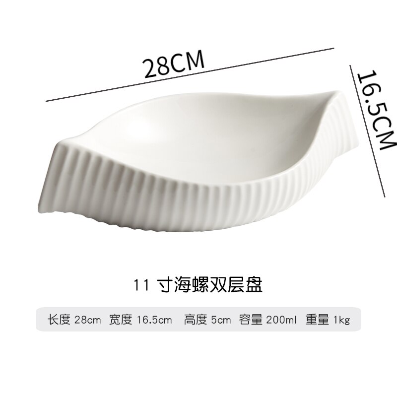 Assiette en céramique de forme spéciale, pour hôtel, Club, Restaurant, Fusion, salle privée, plats d&#39;humeur, Cuisine moléculaire, plats froids Sashimi: 11inch