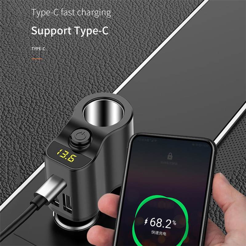 Adaptador de cargador multipuerto para coche, dispositivo de carga rápida de 80 W para Xiaomi Redmi Note 8 Pro, 3,0 USB tipo C, Iphone 11